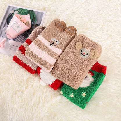 Women'S Fuzzy Slipper Socks - Warm, Fluffy, Cozy Crew Socks for Winter