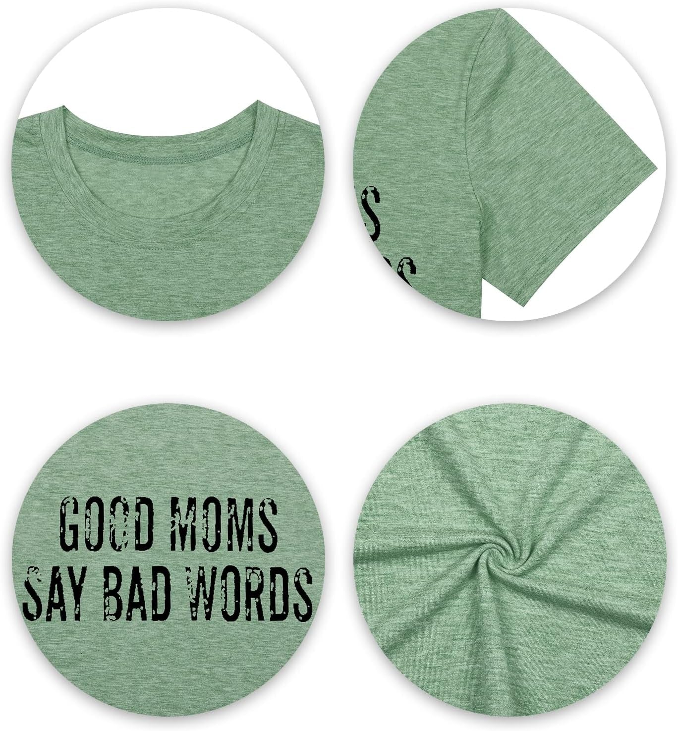 Good Mom Say Bad Words T Shirt Mom Life Short Sleeve Shirts Mama Tshirt Women Funny Graphic Printed Casual Tee Tops