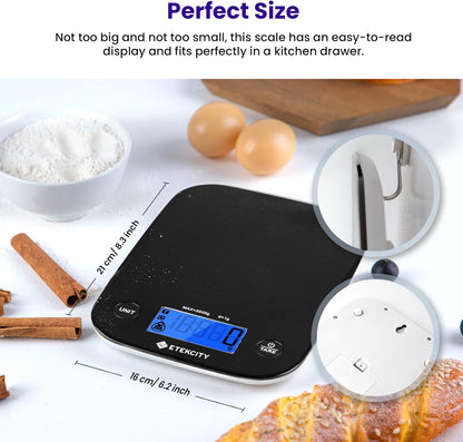 Food Kitchen Scale, Digital Mechanical Weighing Scale, Grams and Oz for Weight Loss,Cooking, and Baking, Black