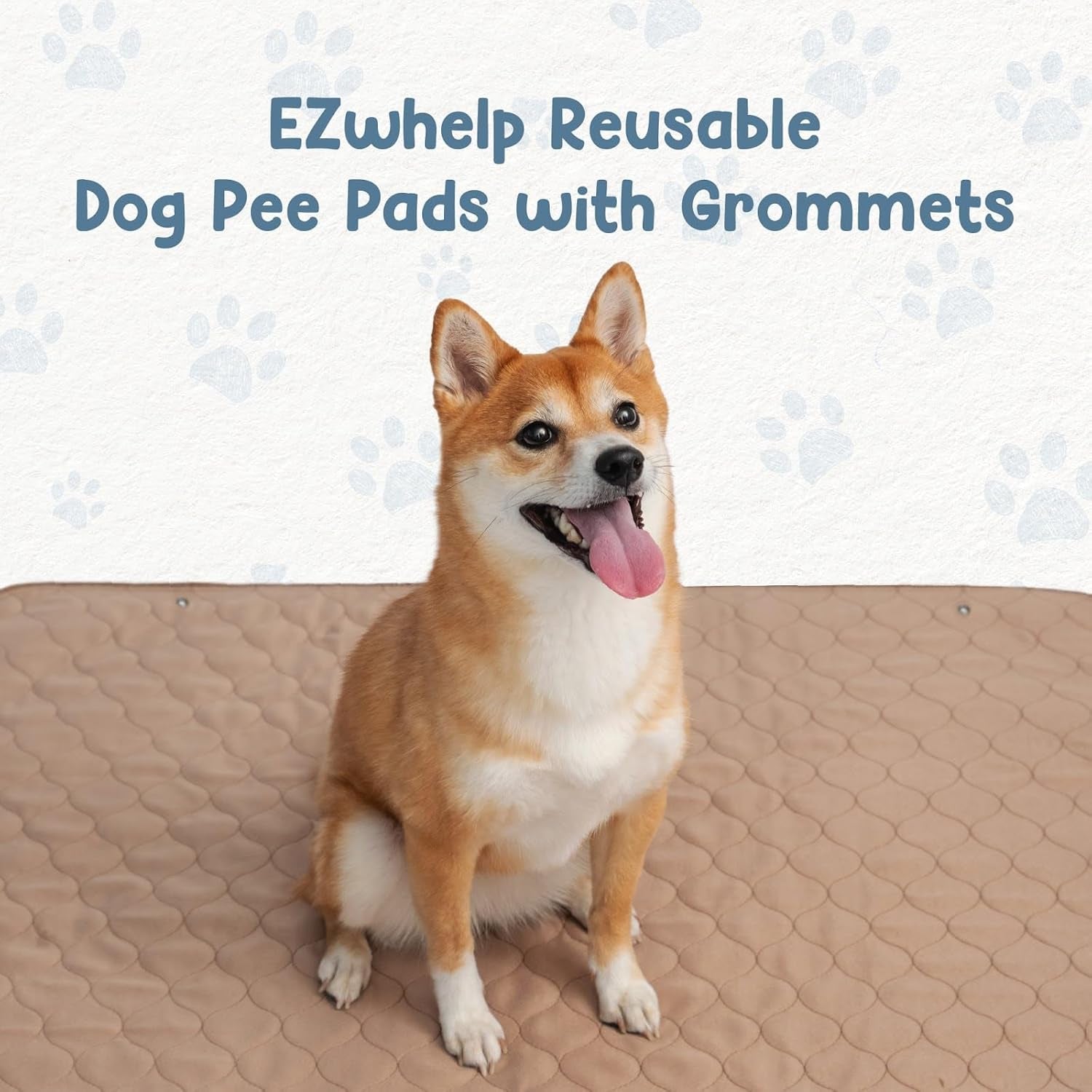 Reusable Dog Pee Pads - Dogs Waterproof Training Pads - Washable & Sanitary - Rounded Corners - Laminated, Lightweight, Durable - Pet Essentials Puppy Training, Whelping - 60" X 60"