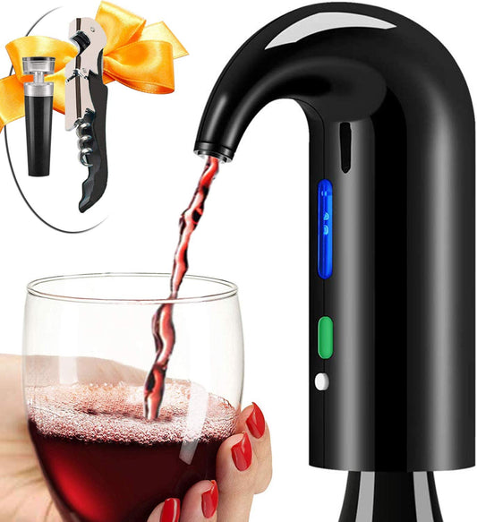 Wine Aerator Electric Wine Decanter Best Sellers One Touch Red -White Wine Accessories Aeration Work with Wine Opener for Beginner Enthusiast - Spout Pourer - Wine Preserver
