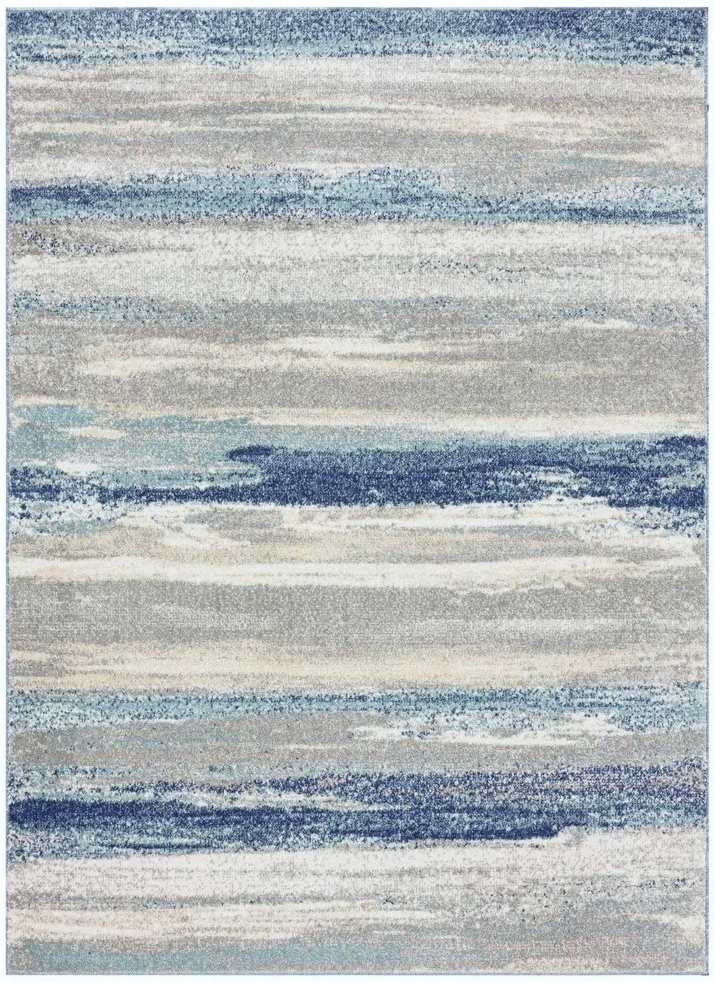 Tower Hill Abstract Blue 9X12 Area Rug