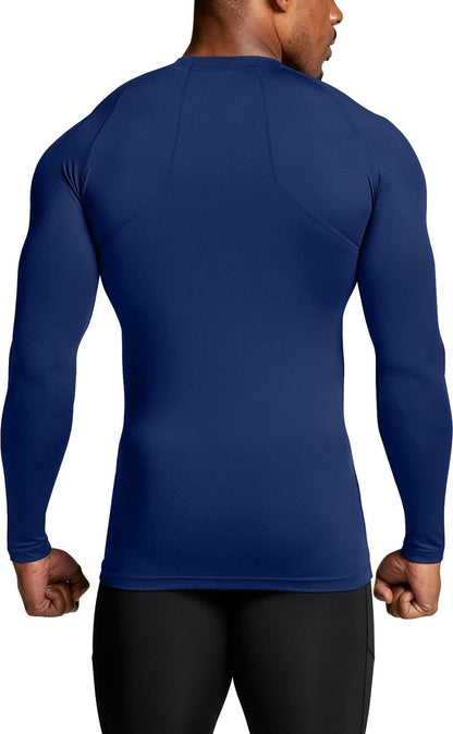 Men'S UPF 50+ Long Sleeve Compression Shirts, Water Sports Rash Guard Base Layer, Athletic Workout Shirt