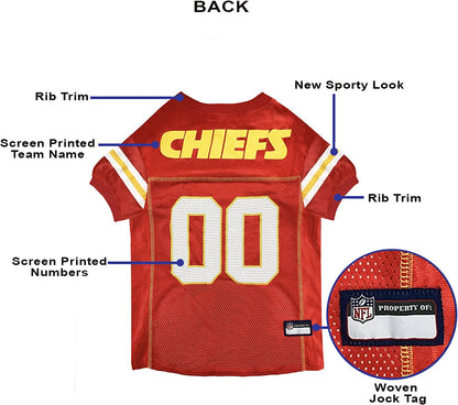 NFL Kansas City Chiefs Dog Jersey - Medium, Football Jersey Costume for Dogs