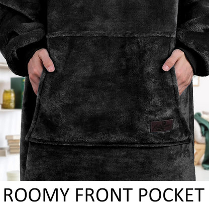 Women’S Sherpa Hoodie Sweatshirt Dress, Casual Snuggle Wearable Blanket Pullover Sweater with Kangaroo Pocket, Warm and Soft, Gift for Her