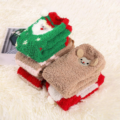 Women'S Fuzzy Slipper Socks - Warm, Fluffy, Cozy Crew Socks for Winter