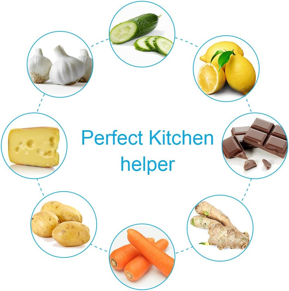 Pro Zester Grater, Lemon Zester, Parmesan, Ginger, Garlic, Chocolate, with Razor-Sharp Stainless Steel Blade, Protective Cover and Cleaning Brush, Dishwasher Safe, by