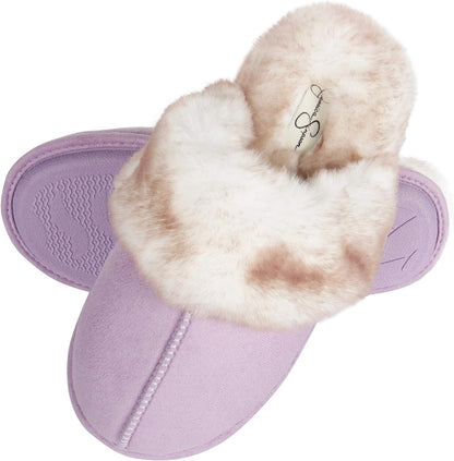 Women'S Comfy Faux Fur Memory Foam Slippers