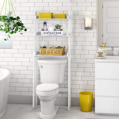 Farmhouse Bathroom Decor,Rustic Bathroom Decor Storage Box, Rustic Bathroom Decor Box with Funny Bathroom Signs, Funny Bathroom Decorations, Rustic White Bathroom Accessories…